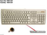 Spacesaver `Windows` keyboard assembly – Has attached 2m cable with 6 pin mini DIN connector (Brazil)