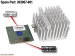 Intel Celeron processor – 566MHz (Coppermine, 66MHz front side bus, 128KB Level-2 cache, FC-PGA, Socket 370) – Includes heat sink