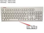 PS/2 `Windows` enhanced keyboard assembly (Opal White) – Has attached 2.4M (8ft) cable with Violet 6-pin mini-DIN connector (United States)