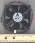 Cooling fan – 80mm x 80mm x 25mm, 3-wire, 12VDC, 0.30A (Delta model ASB0812HH) – Does not include duct
