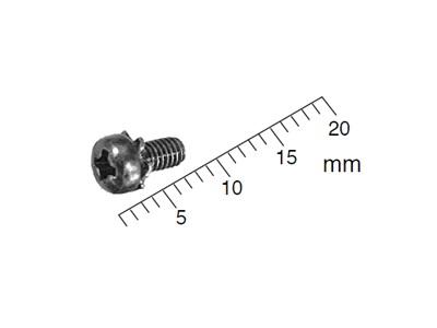Screw, 2.5×3 mm, Pan, Black, Pkg. of 22